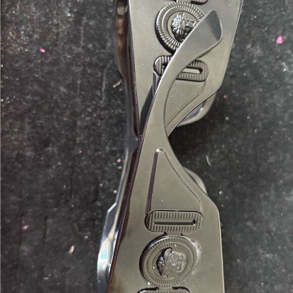 Versace 4451 GB1/55 Sunglasses Mirrored Unisex Maxi Medusa Biggie Shield Eyewear - Picture 2 of 14